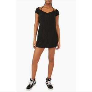 NWT Free People Free-est Vivi Open Back Stretch Cotton Dress Sz XS